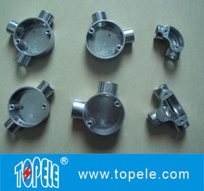 TOPELE 20mm / 25mm BS4568 / BS31 Elektryczny dwukierunkowy skrzynia łącznikowa o kącie okrągłym z aluminium, łączniki przewodów elektrycznych