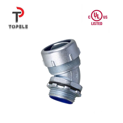 Zynk Liquid Tight Flexible Conduit Fittings Connector 45-stopniowy kąt NPT UL List DNJ
