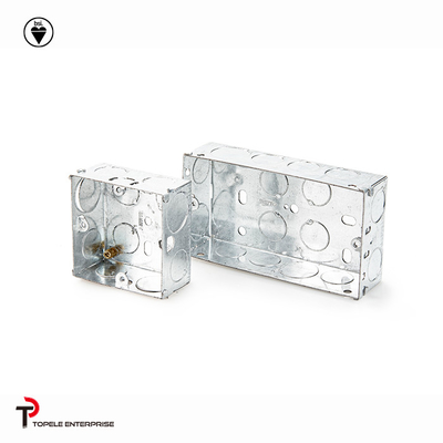 25mm, 35mm Stalowe pudełko GI BS4568 / Terminal One Gang GI Box, pudełka elektryczne i pokrywki