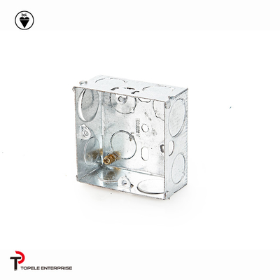 25mm, 35mm Stalowe pudełko GI BS4568 / Terminal One Gang GI Box, pudełka elektryczne i pokrywki