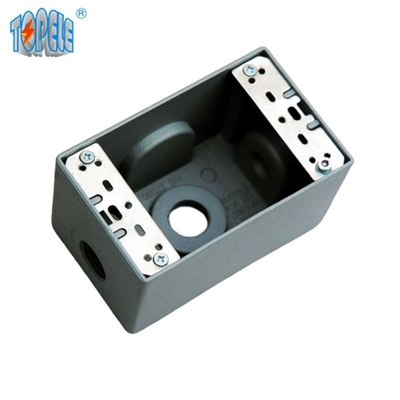 UL Listed 4 * 2 Aluminium One Gang Device Odporna na warunki atmosferyczne puszka wylotowa Szara