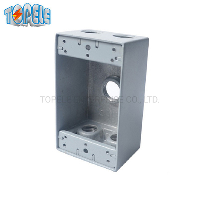 UL Listed 4 * 2 Aluminium One Gang Device Odporna na warunki atmosferyczne puszka wylotowa Szara