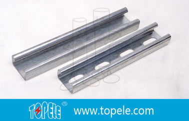 Czarny Galwanizowany 41X41MM Unistrut Channel, HDG Slotted / Plain Strut Channel do wsparcia przewodów