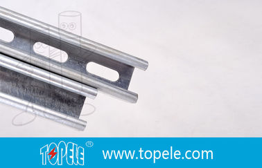 Czarny Galwanizowany 41X41MM Unistrut Channel, HDG Slotted / Plain Strut Channel do wsparcia przewodów