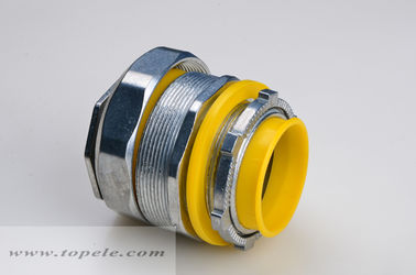 1/2&quot; - 4&quot; Zink Liquid Tight Straight Connector z żółtą/niebieską uszczelką