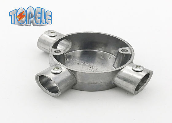 3/4&quot; 1&quot; BS31 Przewodów aluminiowych, dopasowania okrągłego pudełka 3 Way / Tee Box Iso