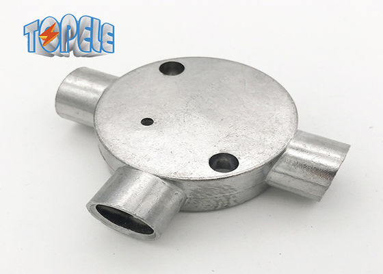 3/4&quot; 1&quot; BS31 Przewodów aluminiowych, dopasowania okrągłego pudełka 3 Way / Tee Box Iso