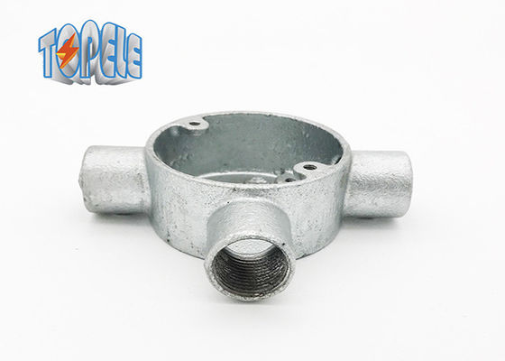 20mm 25mm 32mm BS4568 Przewód okrągły Pudełko trzy tee Way Formowalne żelazne Pudełko