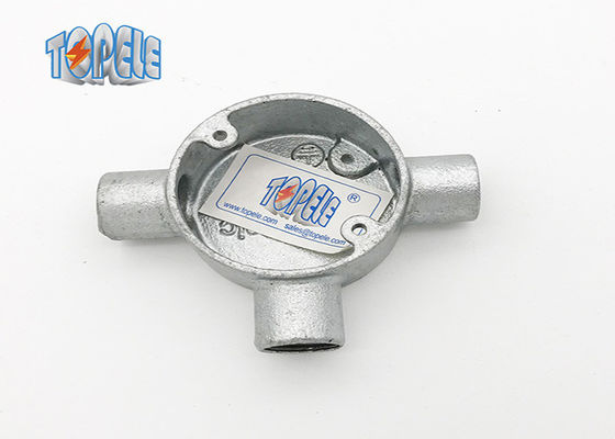 20mm 25mm 32mm BS4568 Przewód okrągły Pudełko trzy tee Way Formowalne żelazne Pudełko