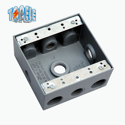 UL Listed 4x2 Weatherproof Electrical Boxes Aluminium One / Two Gang Outlet