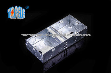 2- Gang British Standard Metal Electrical Conduit Box z PVC, przełącznik do przewodów