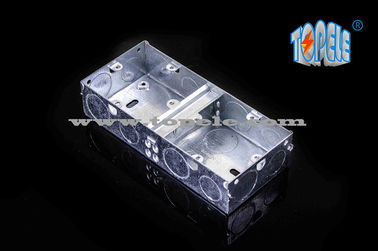 2- Gang British Standard Metal Electrical Conduit Box z PVC, przełącznik do przewodów