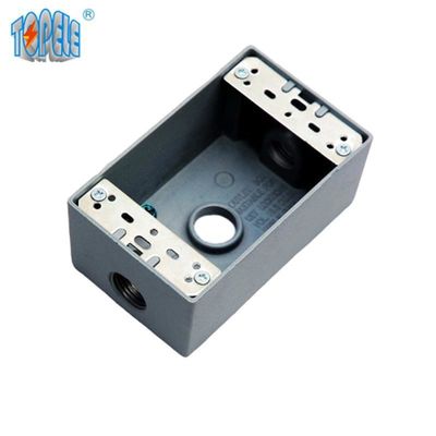 UL Listed 4x2 Aluminium One Gang Weatherproof Outlet Box Szary