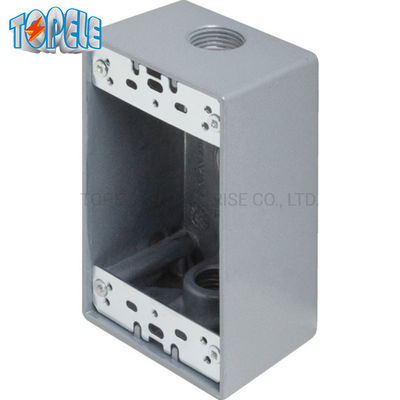UL Listed 4x2 Aluminium One Gang Weatherproof Outlet Box Szary