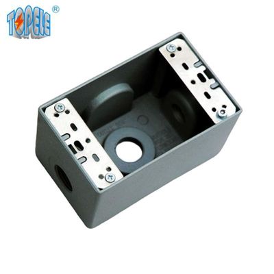 UL Listed 4x2 Weatherproof Electrical Boxes Aluminium One / Two Gang Outlet