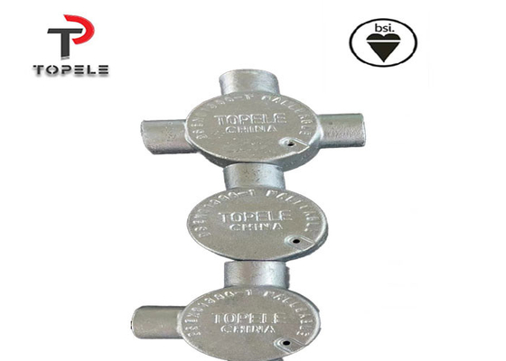 Galwanizowany elektryczny skrzynia skrzyżowania okrągłego 20 mm 25 mm łatwo ulegające zmianie żelazo 3 Way Hot Dip