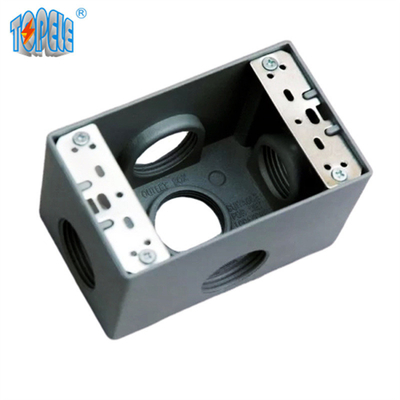 UL Listed 4 * 2 Aluminium One Gang Device Odporna na warunki atmosferyczne puszka wylotowa Szara